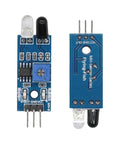 Front and back view of Infrared Obstacle Avoidance Module With Dual Tube Photoreflective Sensors And Adjustable Detection Range