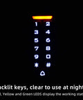 Built Tough RFID Access Control Keypad With Wiegand 26Bit showing illuminated backlit keys for easy nighttime use