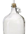 Clear glass carboy with airlock for 1 Gallon Fruit Wine Making Kit Upgrade With Mini Auto Siphon Includes Recipe Book And Step By Step Instructions