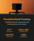 Head Tracking System With 6DOF USB Optical Motion Tracker For PC Gaming front view on orange background