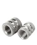 M8 Stainless Steel Knurled Insert Nuts With Through Hole Heat Set Embedding For Injection Molding Beefed-Up 304 Stainless Steel