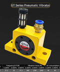 Set Of 2 Pneumatic Air Turbine Vibrators One Eighth Inch Silent Golden Finish Industrial Wheel Type Vibrators For High Speed Eccentric Vibration In Food And Pharmaceutical Applications Durable And Rugged Construction, GT10