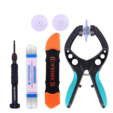 Dudes Totally Vouch For This Slick Four In One Cell Phone Repair Tool Kit Packed With Precision Screwdriver Suction Cup Plier And Dual Hinged Blade Opener For No Sweat Lcd Screen Fixes, featuring 4 tools.