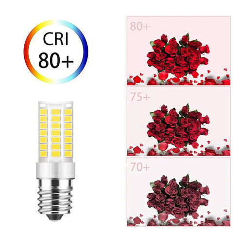 Dimmable 5W LED Microwave Light Bulb 450 Lumens Super Bright Daylight White 6000K Replaces 40W Halogen E17 Base Two Pack