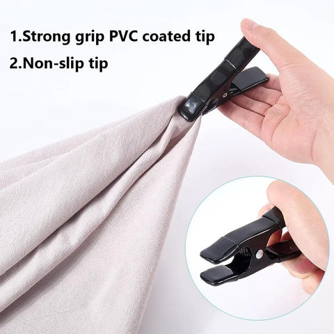 Beefy 7 Pack 4 Inch Spring Clamps Set for Arts Crafts Photography with PVC coated non-slip tip in use