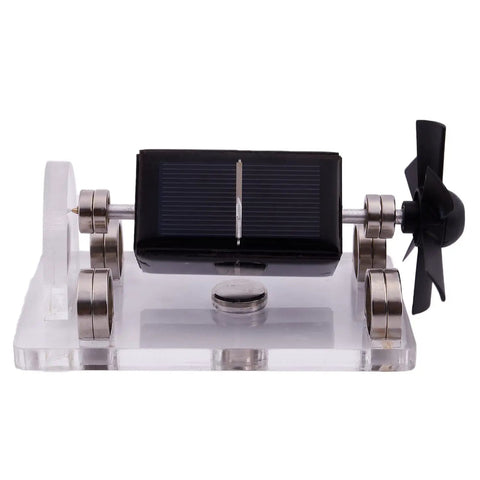 Solar Magnetic Levitation Model Levitating Mendocino Motor Educational Kit Dope St41 130 x 76 x 75 Mm Black Learn By Doing With Solar Power And Auto Reversing Coil For Hands On Science Demos, front view