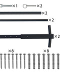 Double Ceiling Storage Rack For Kayaks Ladders Surfboards And More Adjustable From Ten To Eighteen Inches With A Thirty Inch Bar Holds Up To Two Hundred Pounds Overhead Hanger For Garage Or Workshop installation parts