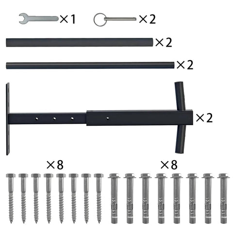 Double Ceiling Storage Rack For Kayaks Ladders Surfboards And More Adjustable From Ten To Eighteen Inches With A Thirty Inch Bar Holds Up To Two Hundred Pounds Overhead Hanger For Garage Or Workshop installation parts