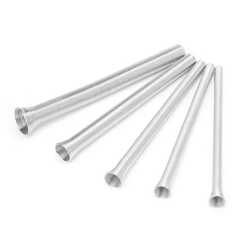 5 Piece Super Elastic Steel Pipe Bender Set For Curving Copper Aluminum Stainless Steel Tubes, high density steel coils for precise bending.