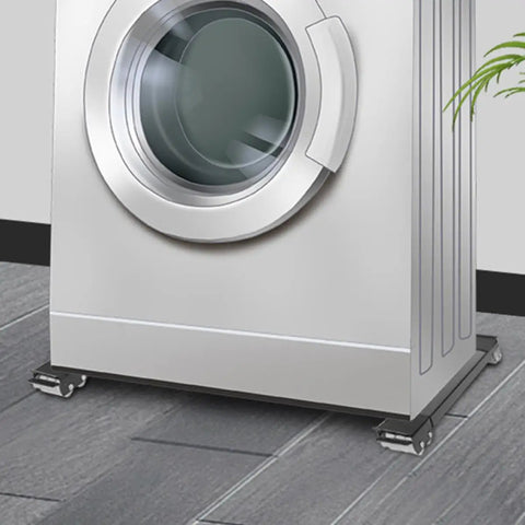 Premium Black Furniture Movers With Wheels And Heavy Duty Stainless Steel Sliders For Easy Washing Machine Relocation and Appliance Mobility Plus Sofa Lifting Kit under a washing machine.