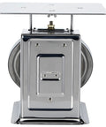 Rear view of 44 Lbs Stainless Steel Mechanical Kitchen Scale Built Like A Tank For Precise Portion Control Heavy Duty Produce Scale