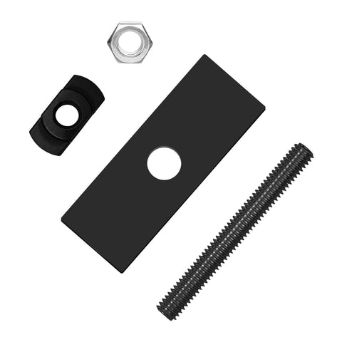 4-piece HUDEX needle bearing puller tool set with threaded rod, black mounting plate with hole, clamp, and hex nut.