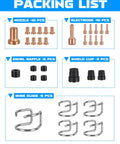 Plasma Cutter Torch Consumables Kit For Cut 55L Includes 10 Electrodes 10 Nozzles 3 Shield Cups 5 Swirl Baffles And 5 Wire Guides