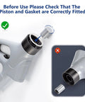 High Pressure Air Drain Plunger showing correct piston and gasket fitting for Quick Toilet Clogs And Drain Unclogging Easy To Use.