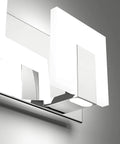 3 Light Sleek Modern LED Vanity Light For Bathroom With Frosted White Acrylic Chrome Up And Down Wall Fixtures Over Mirror