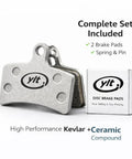 Pro Grade Bike Disc Brake Pads For Shimano 4 Piston D02S D03S Brake Systems High Density Friction Complete Set Included