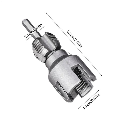 4 In 1 Water Pipe Threading Tool Dual-Function Drill Bit Cutter For Pvc Ppr And Mpp Pipes Threader Kit For Plumbing And Home Repair Projects Silver, 9.2cm tool