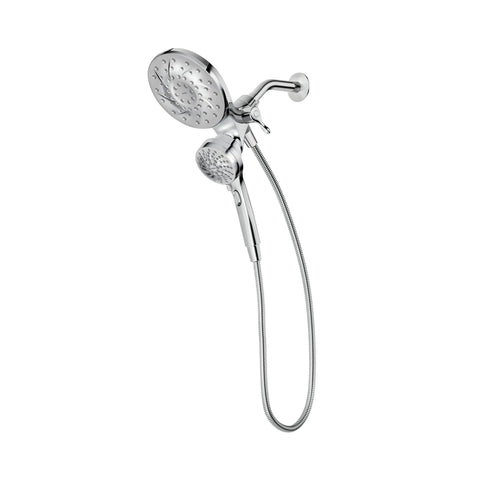 Chrome 2 In 1 Shower Head Combo With Magnetic Docking System And Detachable Handheld Spray Dual Function Rain Shower And Handheld Showerhead