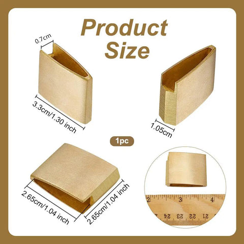 Golden Brass Habaki Collar Clip For Samurai Swords Ferrule Handguard Katana Wakizashi Tanto Blade Protector size details