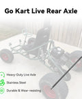 36 Inch Rear Axle Shaft Kit For Go Karts And Off Road Vehicles With One Quarter Inch Keyway And Three Quarter Inch To Sixteen Fine Thread Universal Fit For Manco Murray Yerf Dog And Similar Go Karts ATVs Dune Buggies Beefed Up image with go kart
