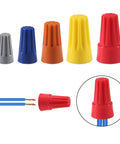248 Piece Pro Grade Wire Connectors Set With Insulating Twist Caps And Spring For Grab And Go Quick Electrical Connections Color Coded Five Sizes In Grey Blue Orange Yellow Red