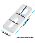 16mm Electric Bike Torque Arm Flat Pad Set For Electric Scooters, Includes 61x21x5mm And 16x12mm Mounting Pads, Easy Install, Durable Steel Construction, Stable Motor Alignment, Dope Upgrade, 61x21x5mm steel pad