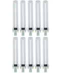 Compact Fluorescent U Shaped Twin Tube Light Bulb 13W 120V 720 Lumens 2 Pin GX23 Base Daylight 6500K 10 Pack displayed in a grid