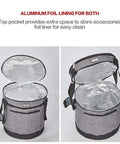 Two Compartment Travel Carry Bag For 8 Qt Instant Pot Pressure Cooker On The Go Insulated Tote With Accessory Pockets Grey