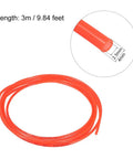 Flexible PU Air Tubing Hose 4mm OD By 2.5mm ID, 3 Meter Length, Orange Polyurethane Pneumatic Tubing Coiled with Size Detail