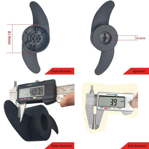 Two Bladed Universal Propeller For Electric Outboard Motors Fits 32 LBS 36 LBS 40 LBS 46 LBS Trolling Motors Includes Prop Pin Nut And Wrench Built Tough Durable Nylon Corrosion Resistant Easy Install