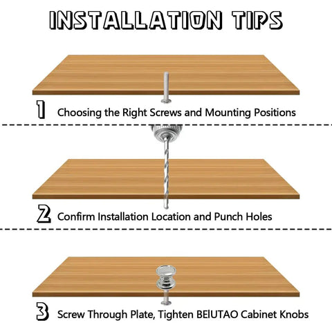 Installation tips for Built Like A Tank DIY Cabinet Drawer Pull Bases and Heavy Duty Screws for Epoxy Silicone Molds.