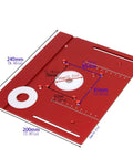 Premium Aluminum Router Table Insert Plate With Rock Solid Miter Gauge And Smooth Slide Fence Built Tough For Woodworking Bench, 240mm x 200mm.