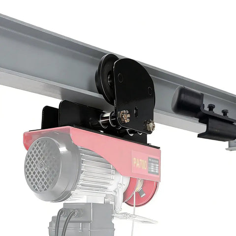 Heavy Duty Trolley Assembly For I Beam With Electric Hoist Limit, Manual Trolley Stopper Hardware, carbon steel, rubber pads