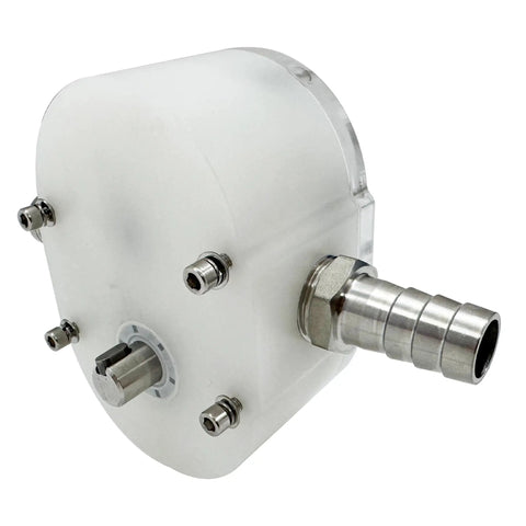 Intersumai 6 Tooth Gear Pump Head For Viscous Liquid Transfer Honey Peanut Butter Food Grade 304 Stainless Steel PP Silicone Seal Low Shear Consistent Flow Gallon Per Minute Pails Cylinders