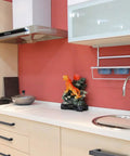 Modern kitchen with 60 Pack Sleek Matte Black Square Cabinet Handles Drawer Pulls for cabinets and drawers, stainless steel.