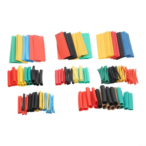 Massive 164 Piece Heat Shrink Tubing Kit With Polyolefin Wire Sleeves Electric Insulation In 5 Vibrant Colors Perfect For All Your Wiring Repairs And Diy Electrical Projects To Keep Your Connections Safe And Secure. assorted heat shrink tubing sizes and colors