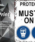 12 X 8 Inch Aluminum Safety Sign Must Wear Protective Equipment On This Site Durable Metal Rust Resistant Warning