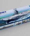 Box of 1/350 Scale US Navy Aircraft Carrier Intrepid Plastic Model Kit For Builders, Unassembled And Unpainted, CV-11 Warship.