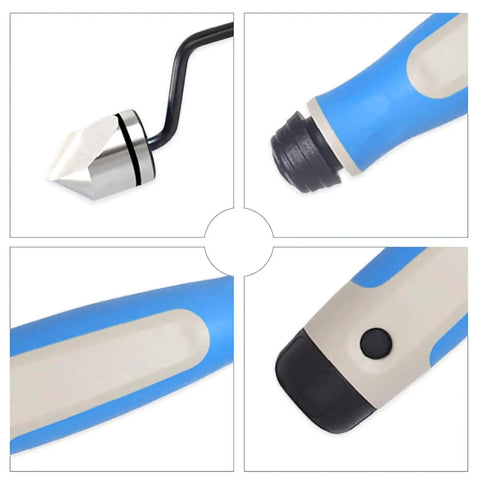 Homer NG1000 Deburring Countersink Tool Set With Sharp M2 High Speed Steel Cutters, showing blade and ergonomic grip details.