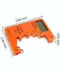 Universal Battery Tester With Digital Display For AA AAA C D 9V 1.5V Batteries Portable Travel Ready Volt Checker For All Battery Types With Clear LCD Readout And Quick Battery Health Gauge Orange Color, 3.64 x 2.44 x 0.55 in ABS