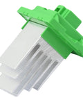 Shop Grade Front Or Rear Auto Climate Control Blower Motor Resistor For Kia Optima Sorento Soul with green top and multiple fins.
