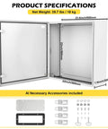 Built Like A Brick Is A Dang Tough Outdoor Electrical Junction Box 24x24x8 Inch Steel Cabinet specifications with accessories.