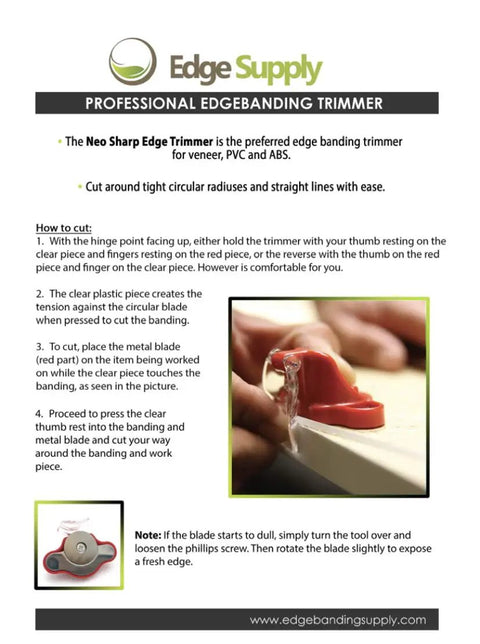 Single Side Edge Banding Trimmer For Wood Edgebanding Melamine And PVC Pro Grade Performance Delivers Ultra Sharp Circular Blade For Clean Veneer Trim And Flush Edges Every Time instruction guide