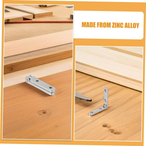 Miniature 12Pcs Zinc Alloy 90 Degree Hinges For Jewelry Boxes And Small Chests Wooden Cabinet Hardware For DIY Crafts