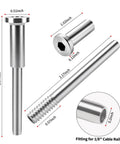 50 Pairs Invisible Cable Railing Kit For One Eighth Inch T316 Stainless Steel Cable Hardware With Invisible Receivers And Swage Stud Ends