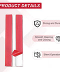 Hella Secure Clear Acrylic Piano Hinges For Furniture And Aquariums No Drama Self Adhesive Continuous Flexible Folding Tape 100 X 35Mm Pack Of Four Transparent Finish on display with red detail.