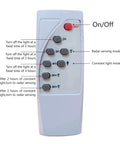 Remote control for Super Bright 200W Solar Street Lights Outdoor With Motion Sensor, features on/off and timer buttons.