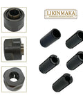 Collet Nut Cone Set For Router, Heavy Duty Half Inch Nut With Mixed Collets 6.0mm, 6.35mm One Quarter Inch, 8.0mm, 9.52mm, Six Pack