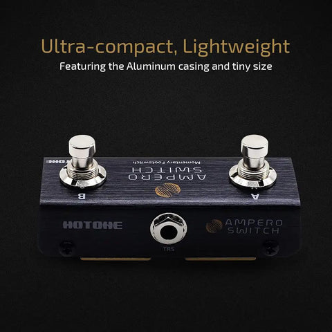 Dual Footswitch Pedal For Guitar Effects Rig Gear Momentary 2-Way Foot Switch Controller With 6.35mm TRS Jack aluminum