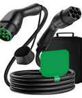 Kickstart Your Roll With This Heavy Duty EV Extension Cord Boasting Dual Head Plugs 16A 32A Fast Charge close-up of the plug and cable.